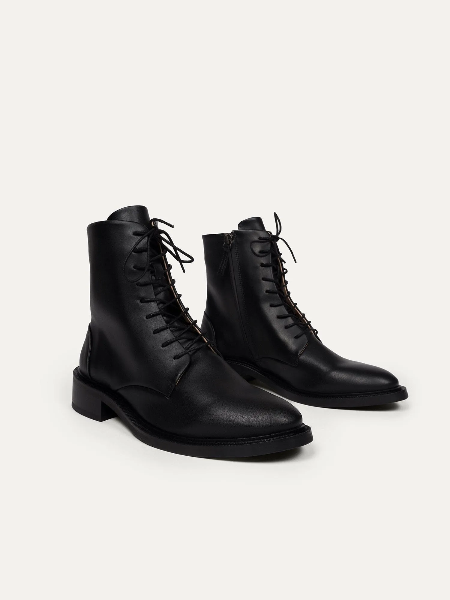 2pm Walk the City Vegane Lederstiefel | Schwarz
