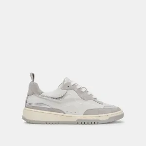 ADELLA SNEAKERS WEISS GRAU LEDER