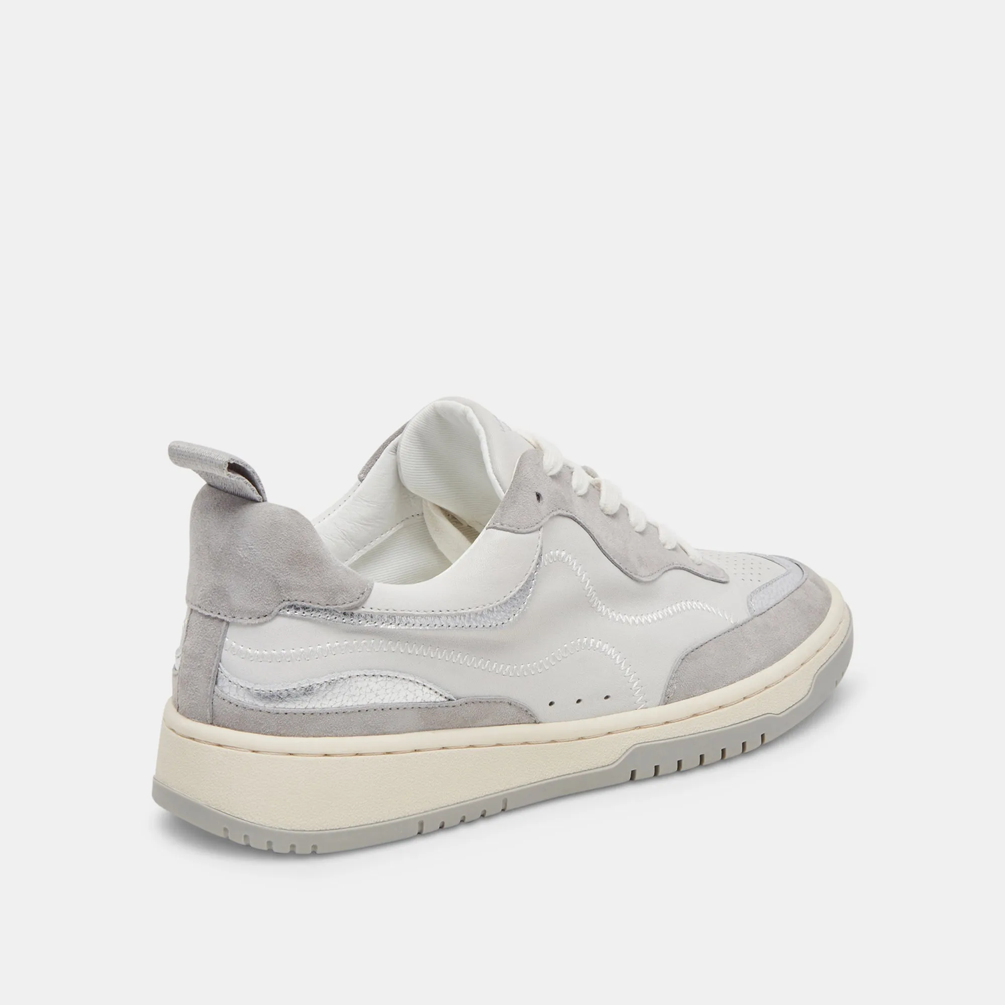 ADELLA SNEAKERS WEISS GRAU LEDER