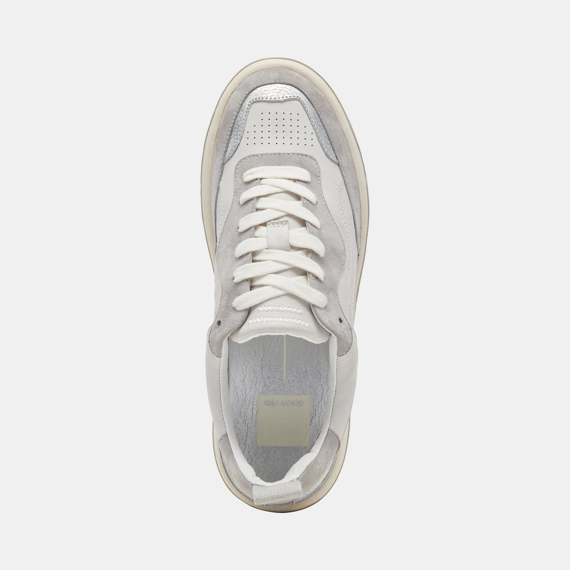 ADELLA SNEAKERS WEISS GRAU LEDER