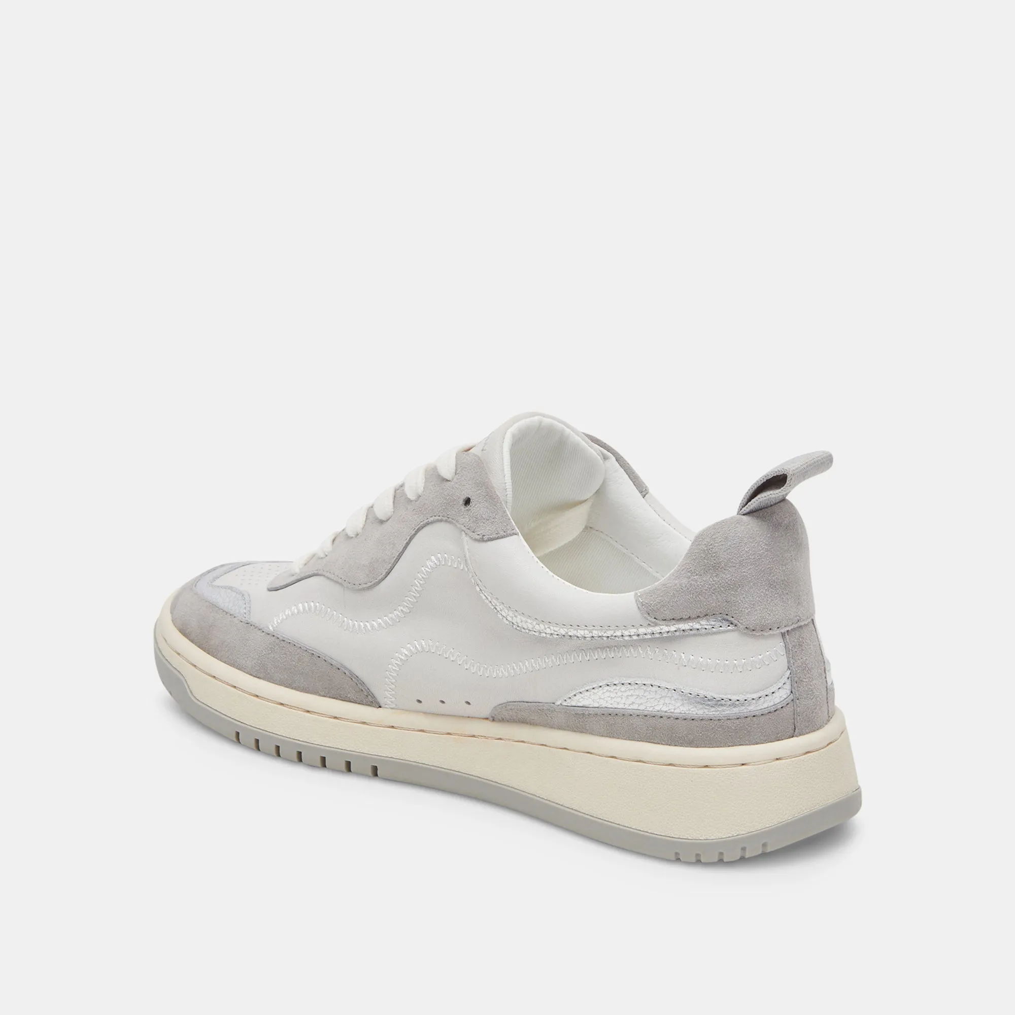 ADELLA SNEAKERS WEISS GRAU LEDER
