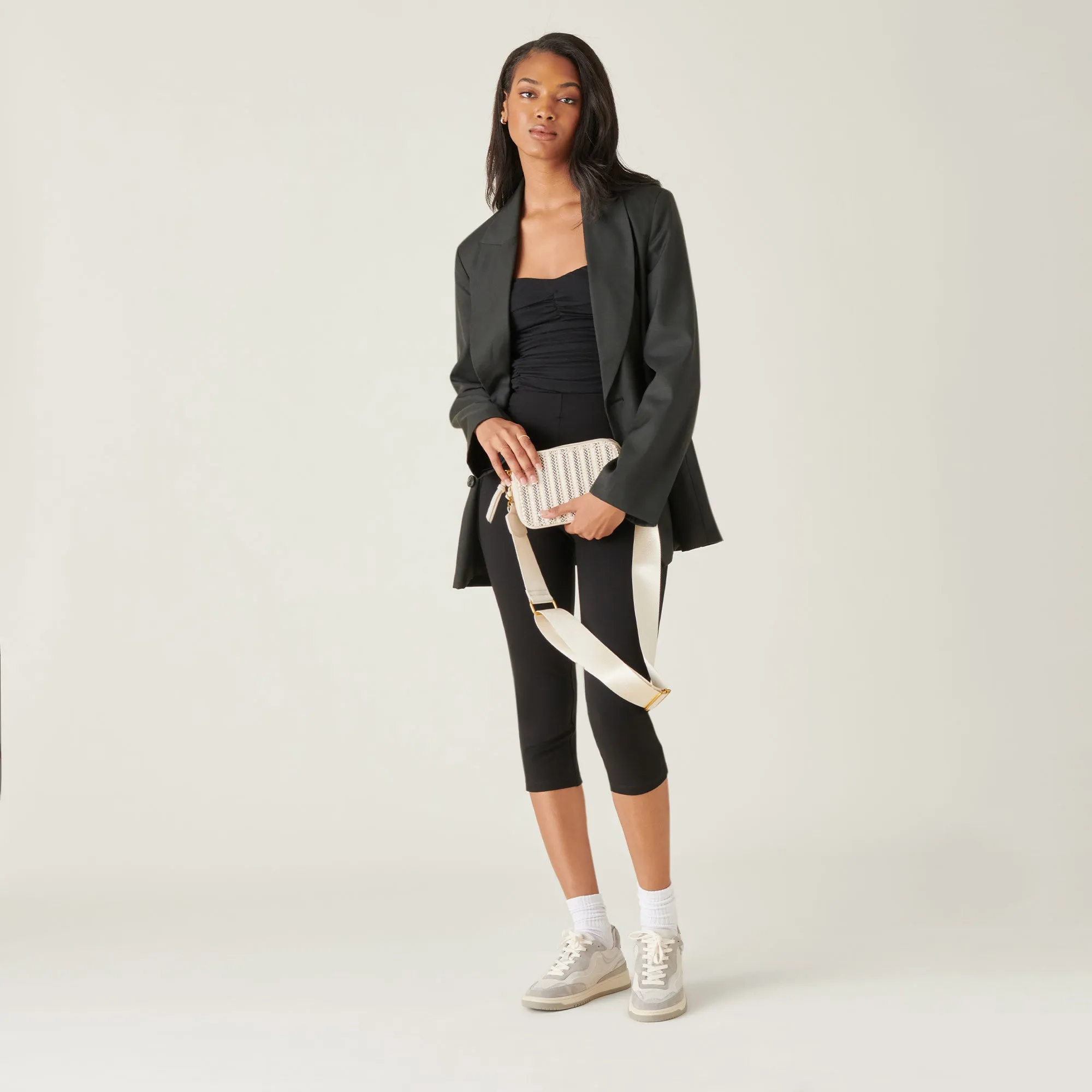 ADELLA SNEAKERS WEISS GRAU LEDER