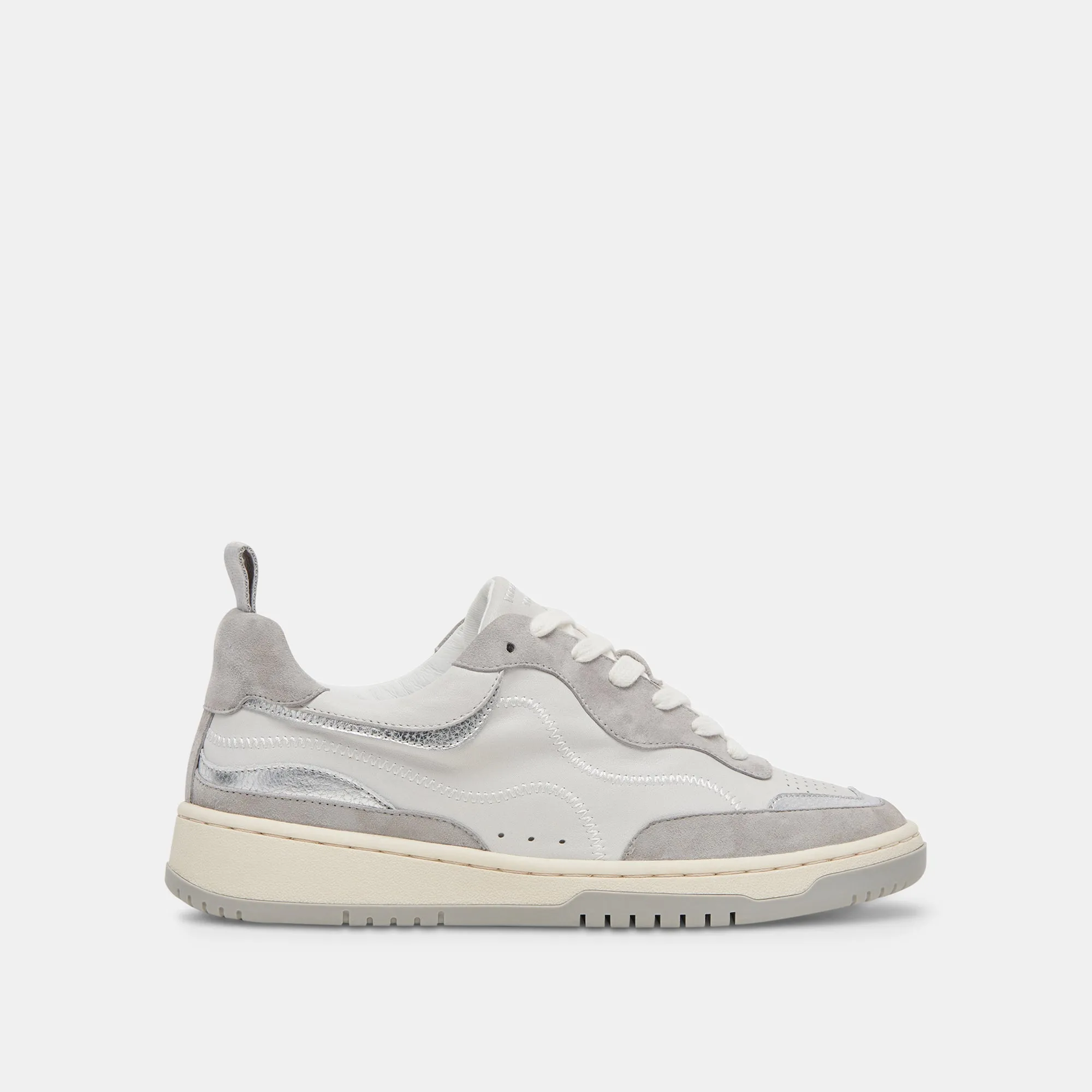 ADELLA SNEAKERS WEISS GRAU LEDER