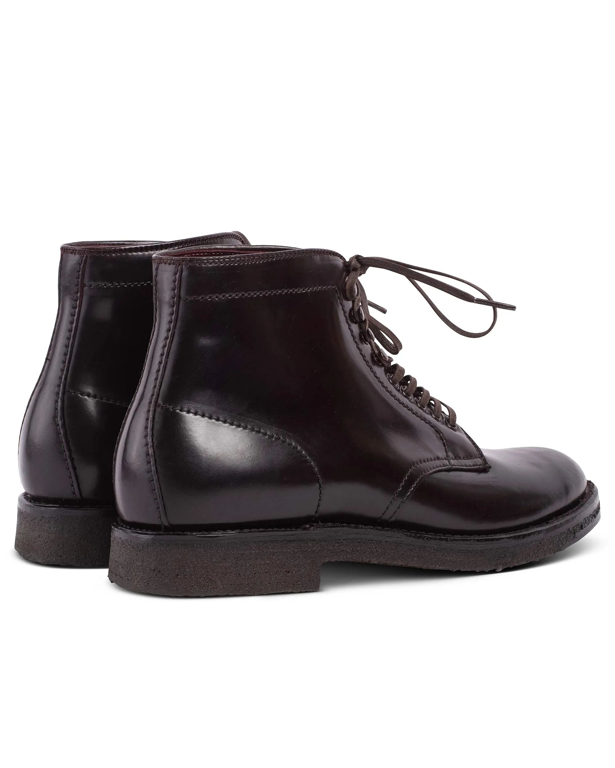 Alden Plain Toe Stiefel Farbe 8 Cordovan mit Kreppsohle 4600H