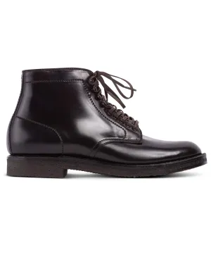 Alden Plain Toe Stiefel Farbe 8 Cordovan mit Kreppsohle 4600H