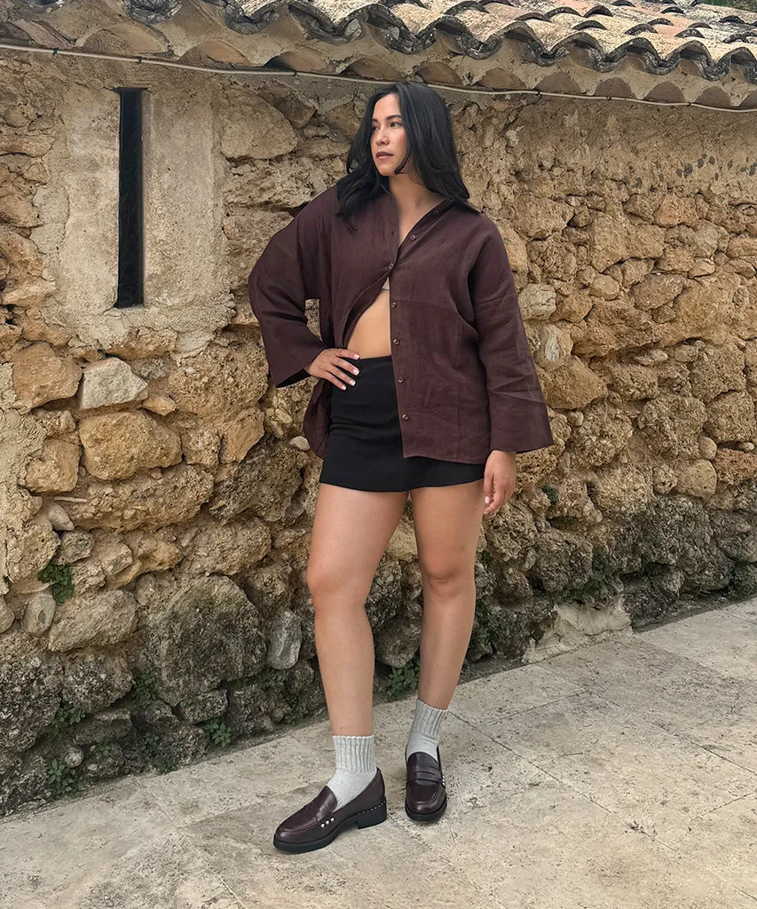 ALIANE LOAFERS AUS MAULBEERLEDER
