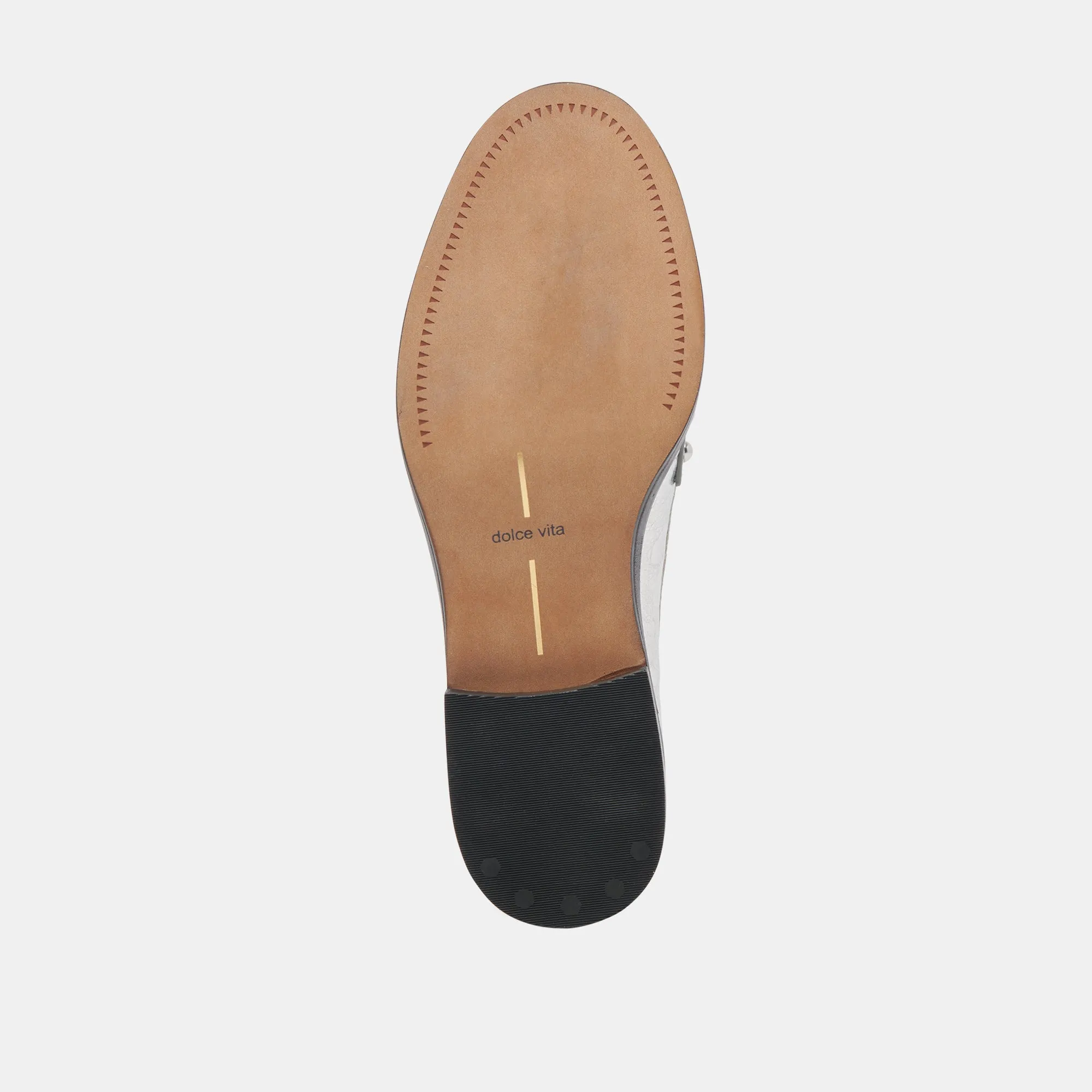 ALIANE LOAFERS SILBER GESTRESSTES LEDER