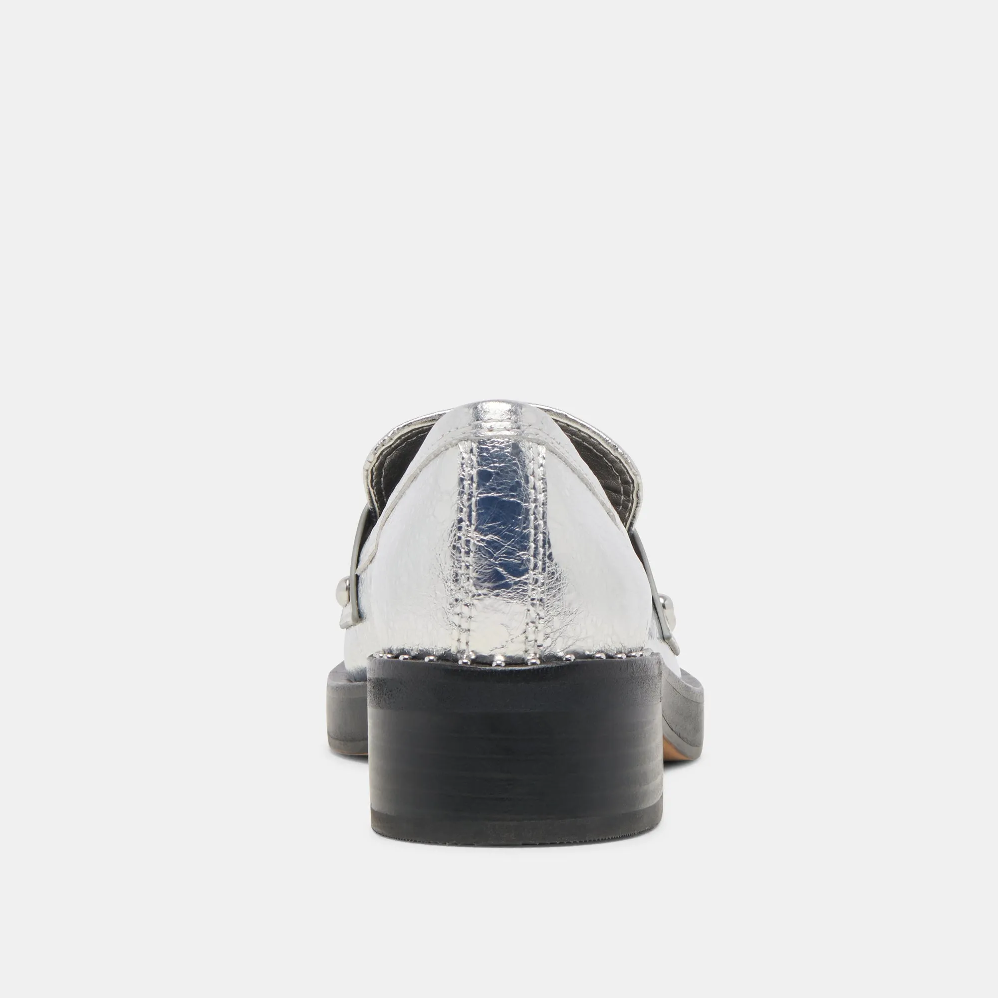 ALIANE LOAFERS SILBER GESTRESSTES LEDER