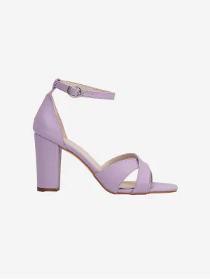 Amelia Vegan Leder High-Heel Sandalen | Lavendel
