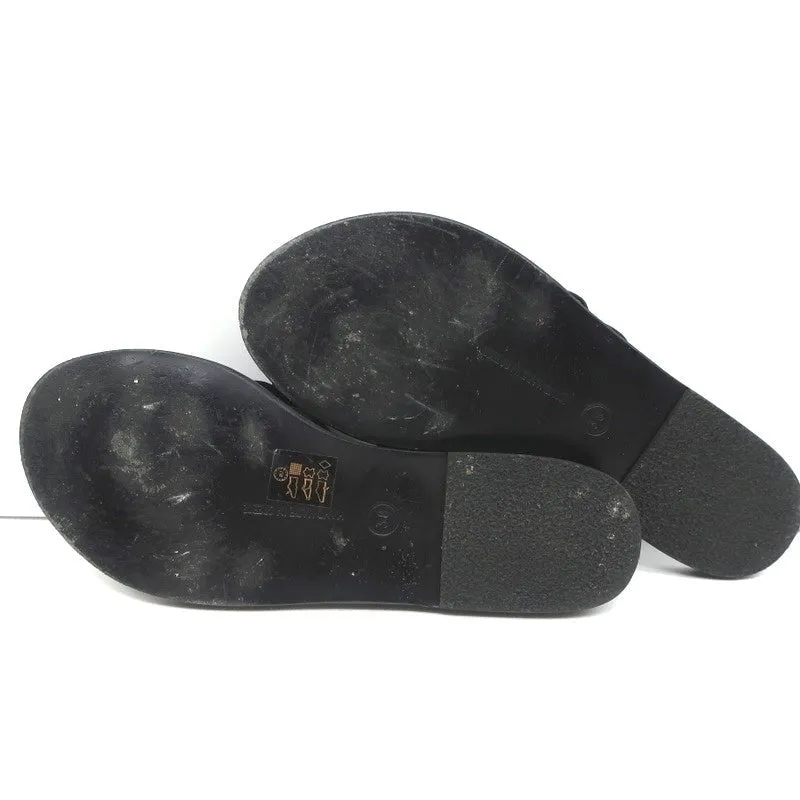Ancient Greek Sandals Hara Schleifen-Sandalen Schwarz Satin Größe 38