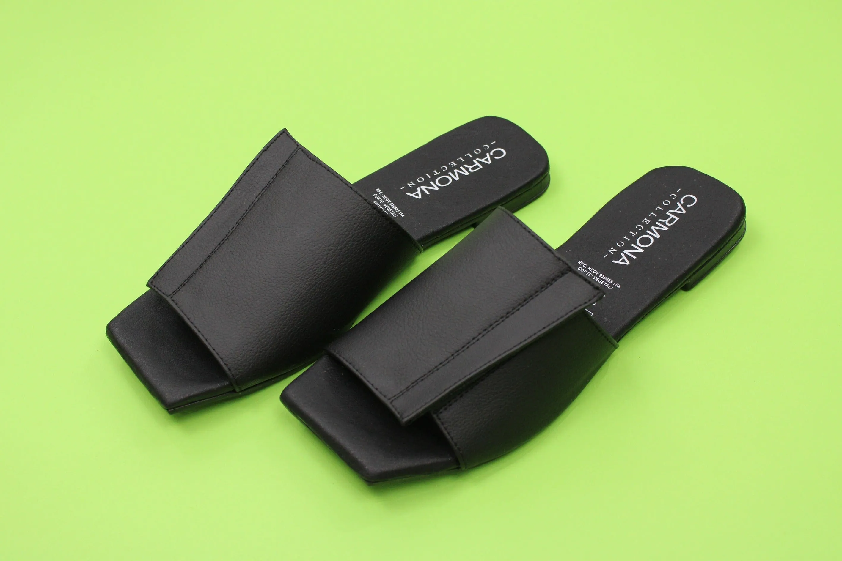 Andrea Kaktusleder Vegane Sandalen | Schwarz