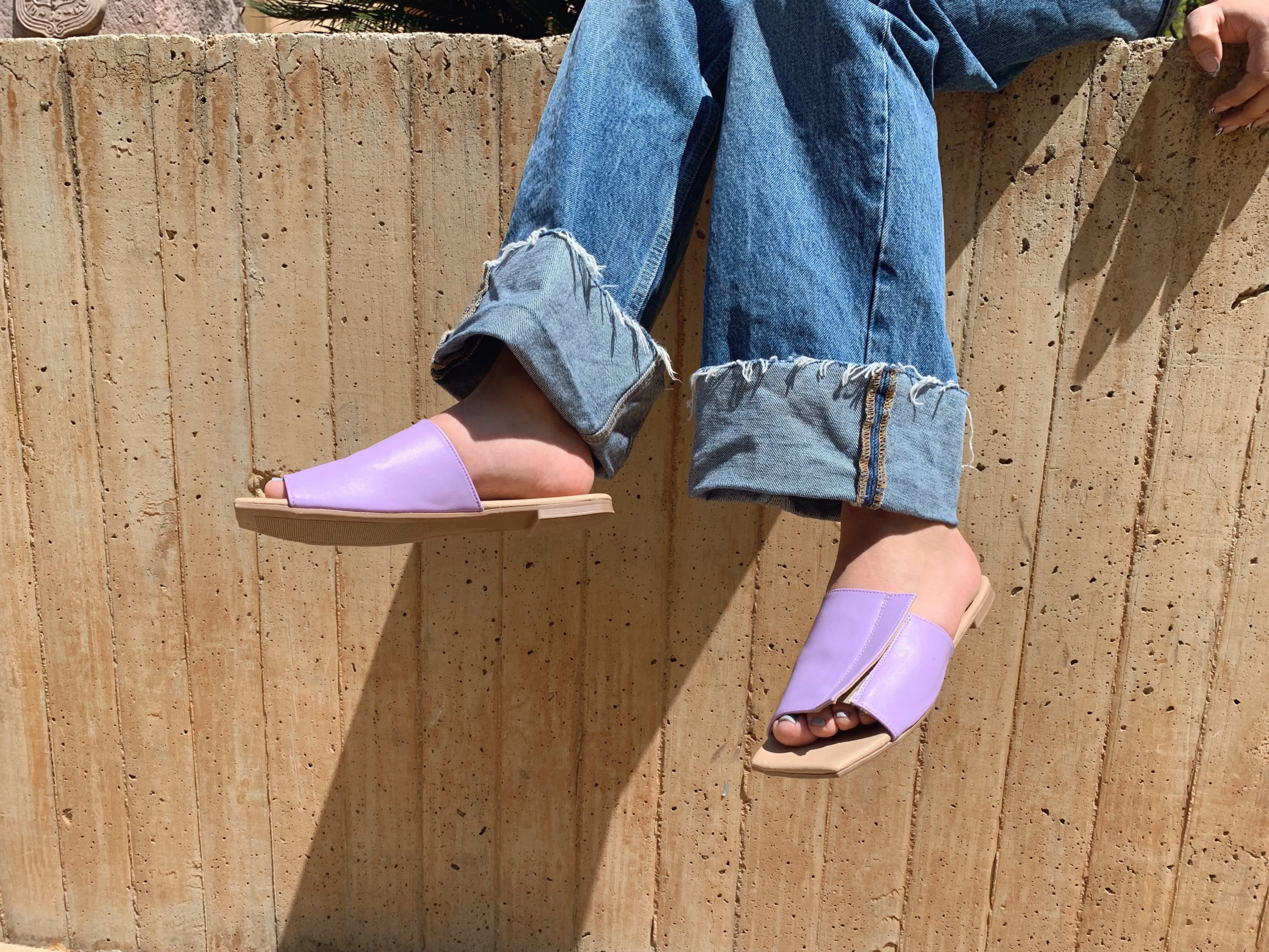 Andrea Kaktusleder Vegane Sandalen | Lila