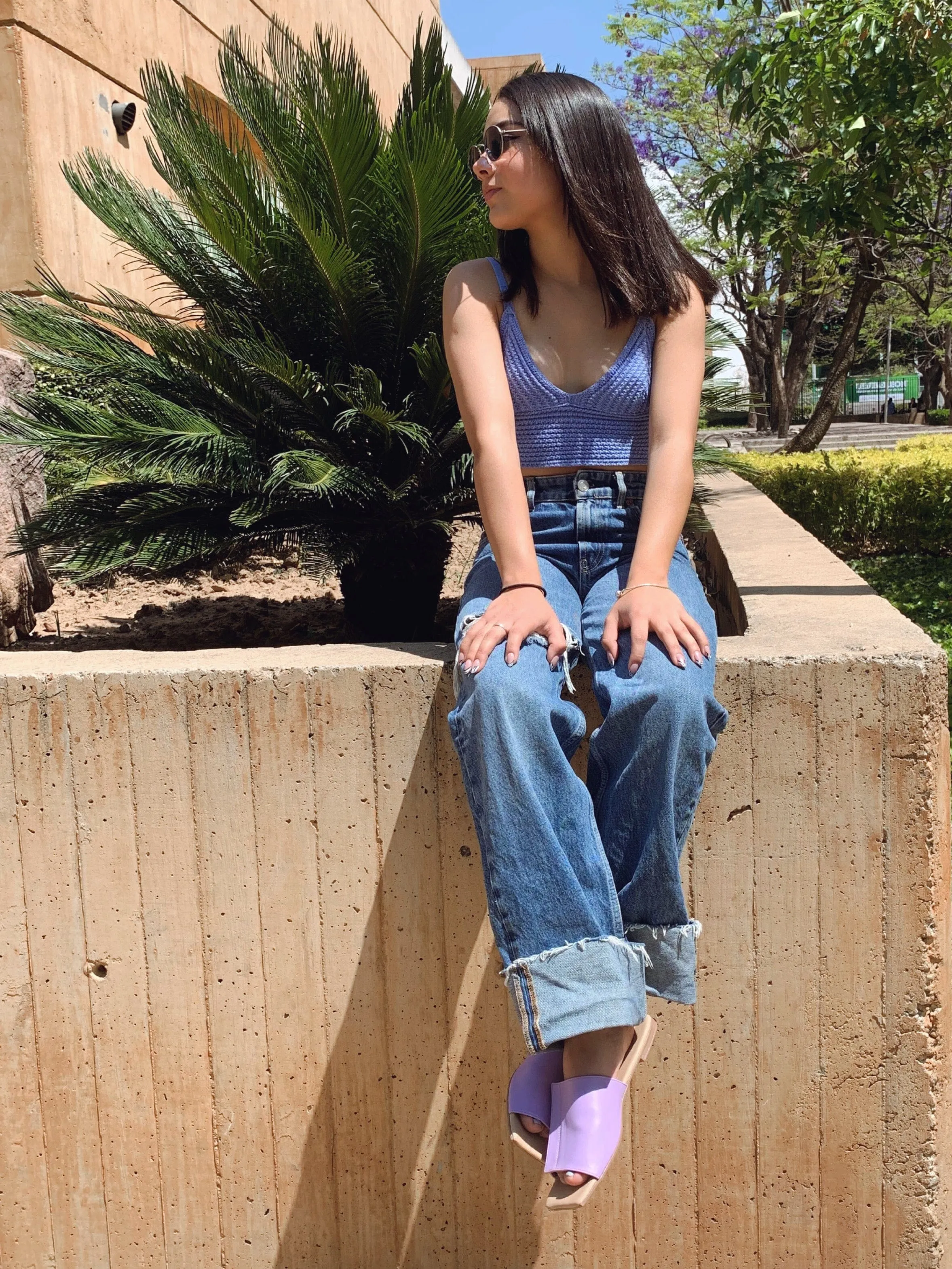 Andrea Kaktusleder Vegane Sandalen | Lila