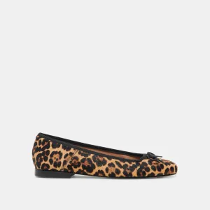 ANISA BALLETTFLACHER DK LEOPARD KALBSHAAR