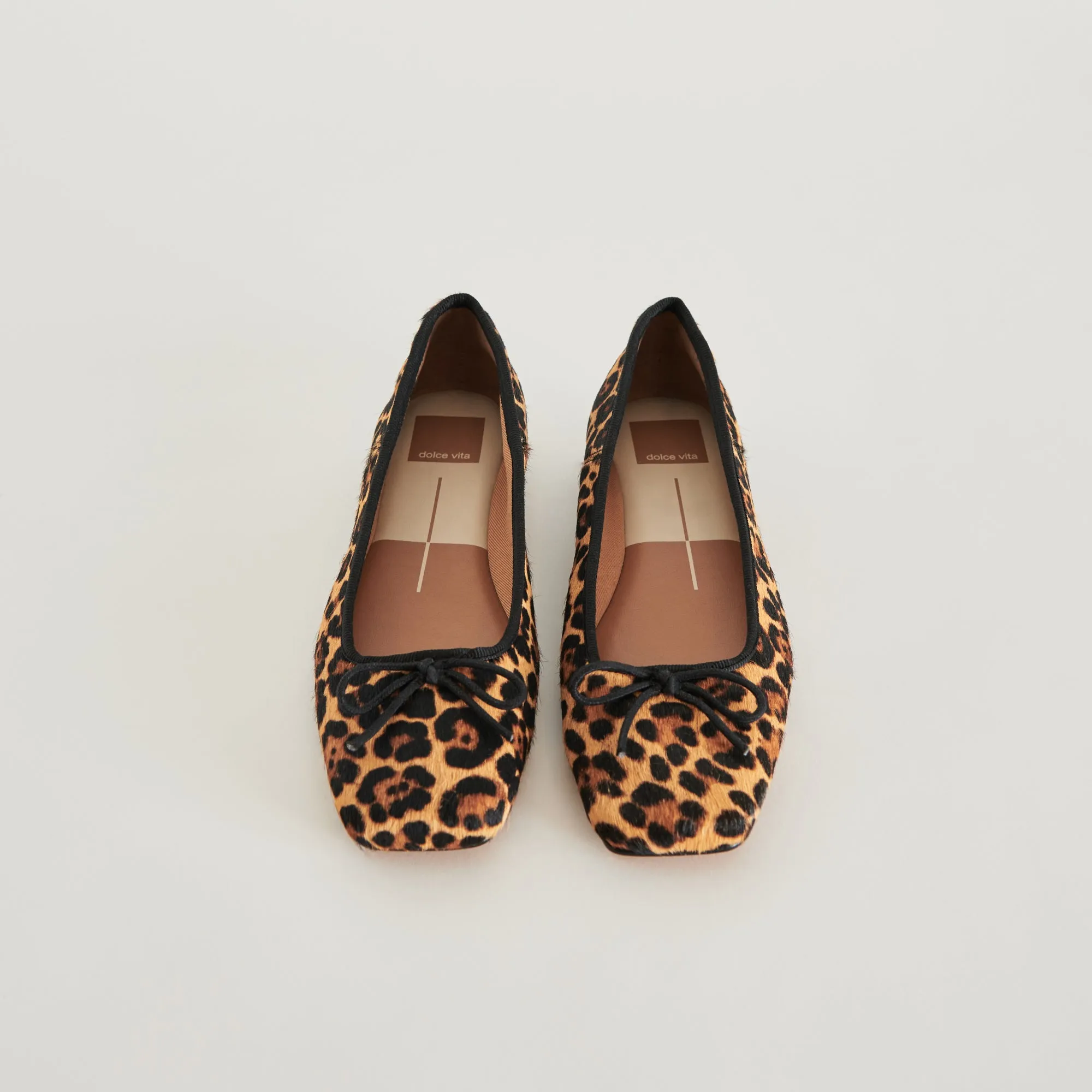 ANISA BALLETTFLACHER DK LEOPARD KALBSHAAR