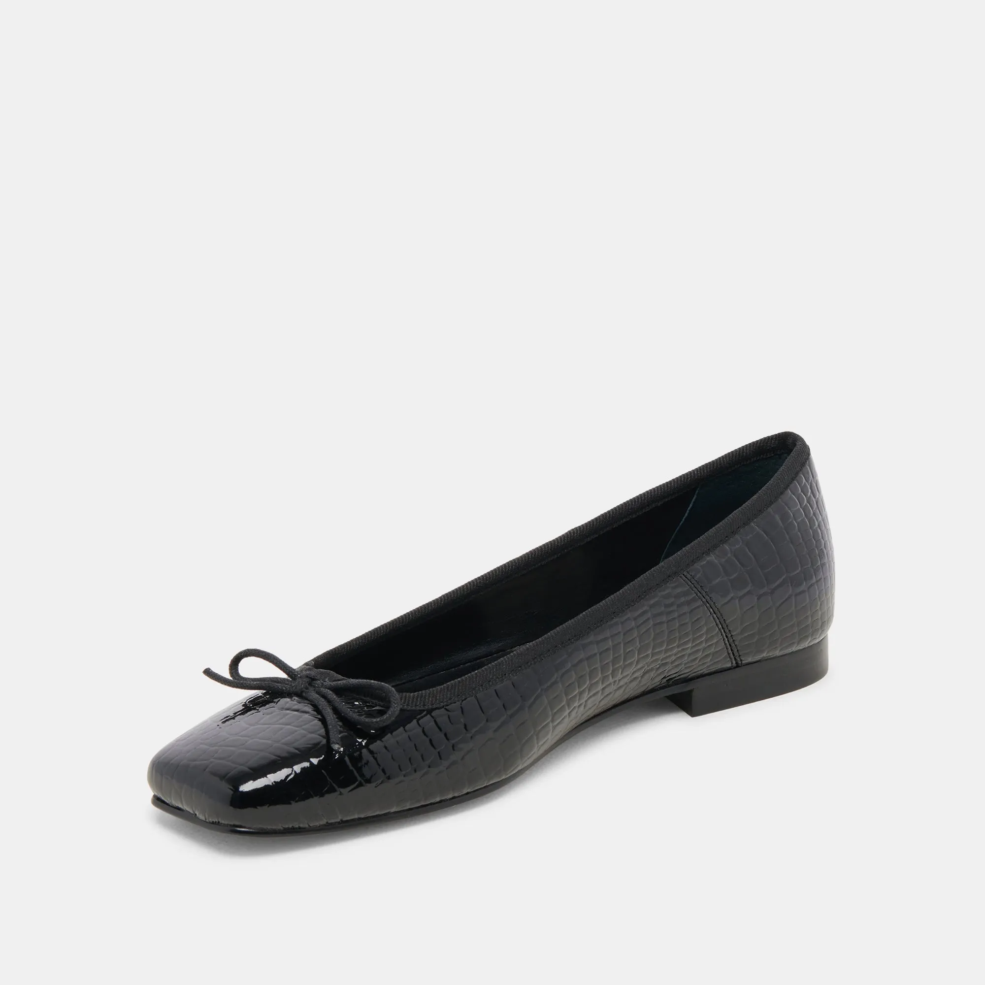 ANISA BALLETTFLATS SCHWARZ GEPRÄGTES LEDER