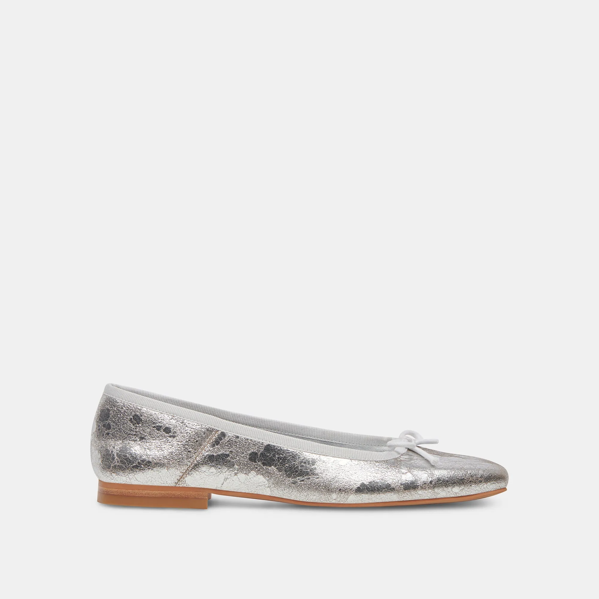 ANISA BALLERINAS SILBER ANTIKE LEDEROPTIK