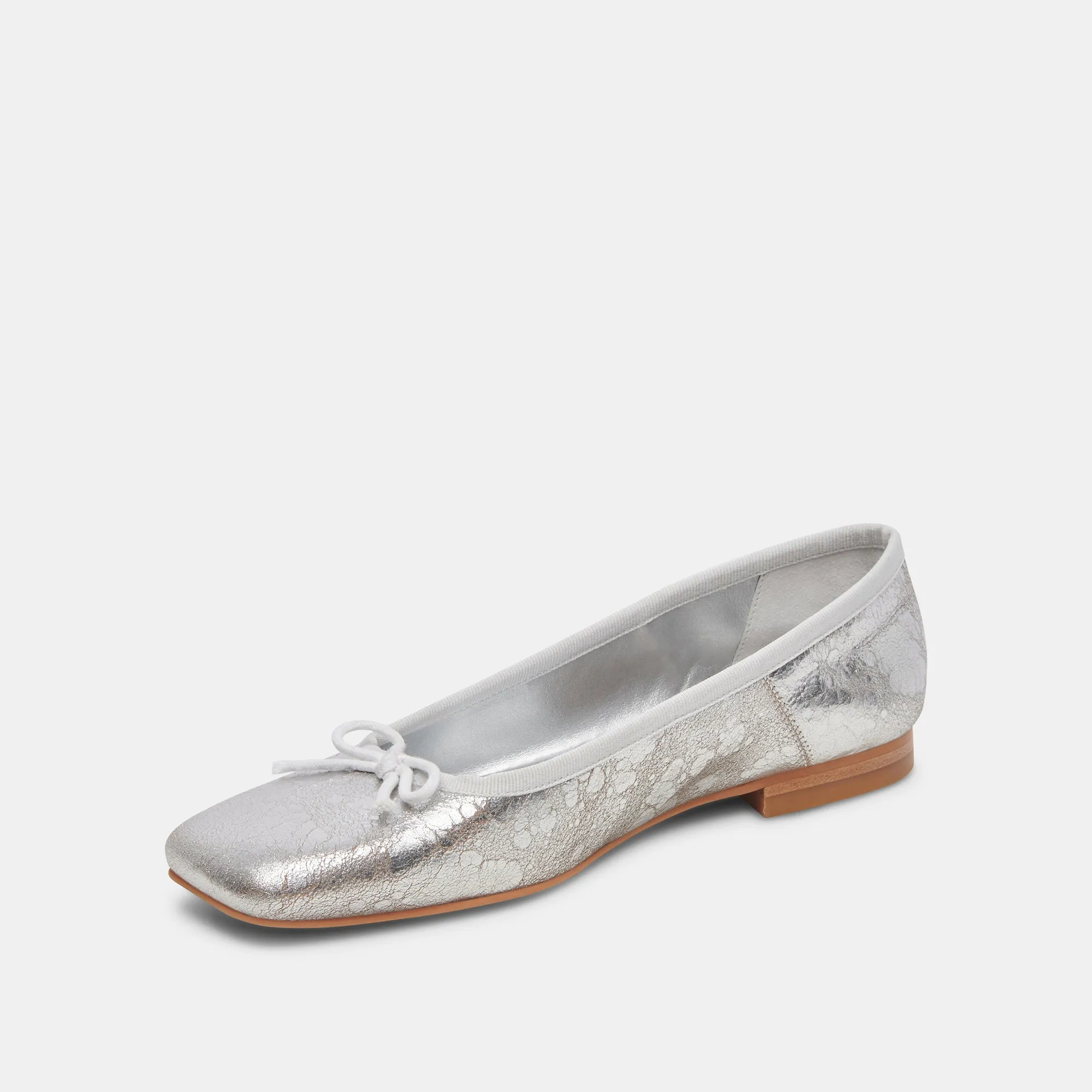 ANISA BALLERINAS SILBER ANTIKE LEDEROPTIK