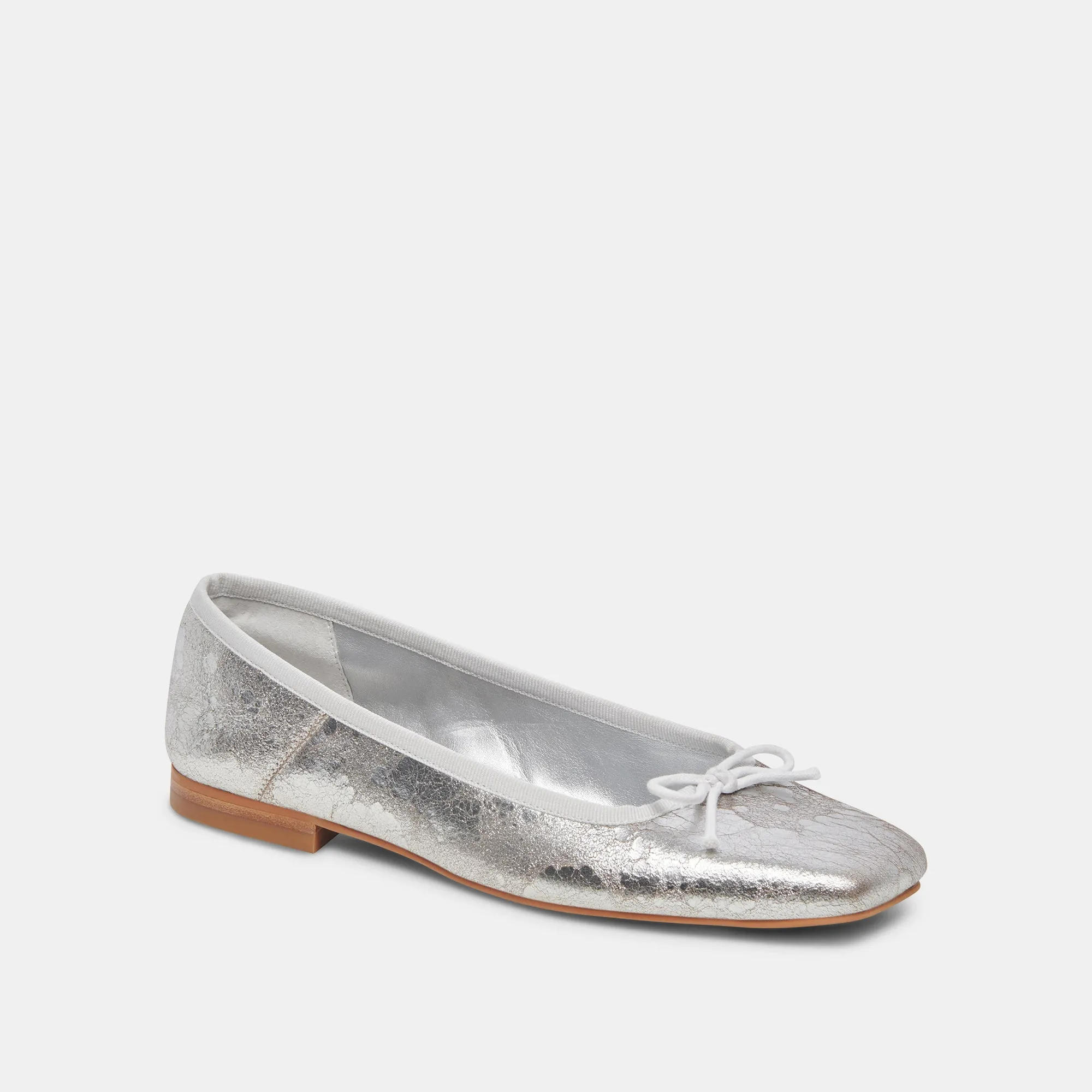 ANISA BALLERINAS SILBER ANTIKE LEDEROPTIK