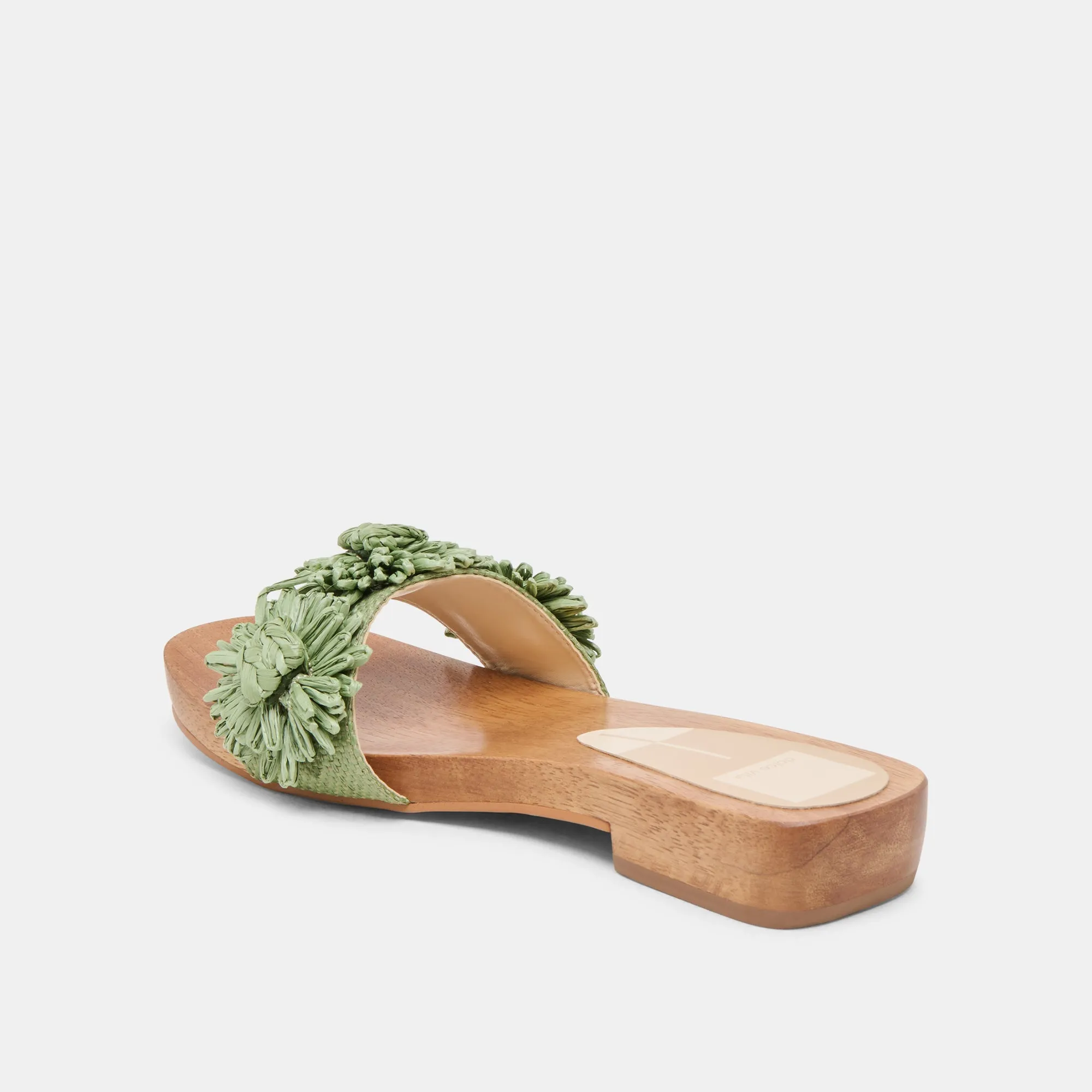 ARIENA SANDALEN JADE FLORAL RAFFIA