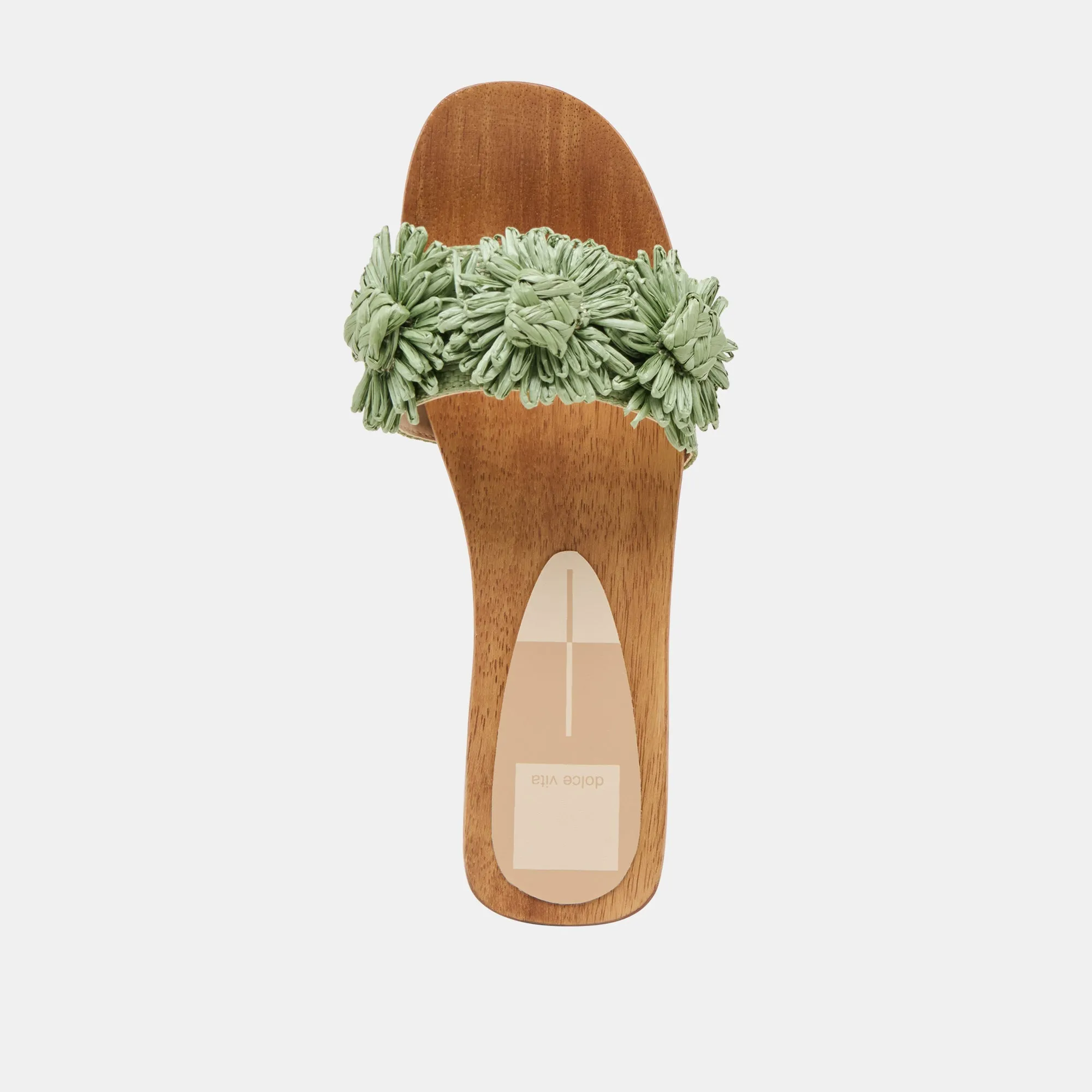 ARIENA SANDALEN JADE FLORAL RAFFIA