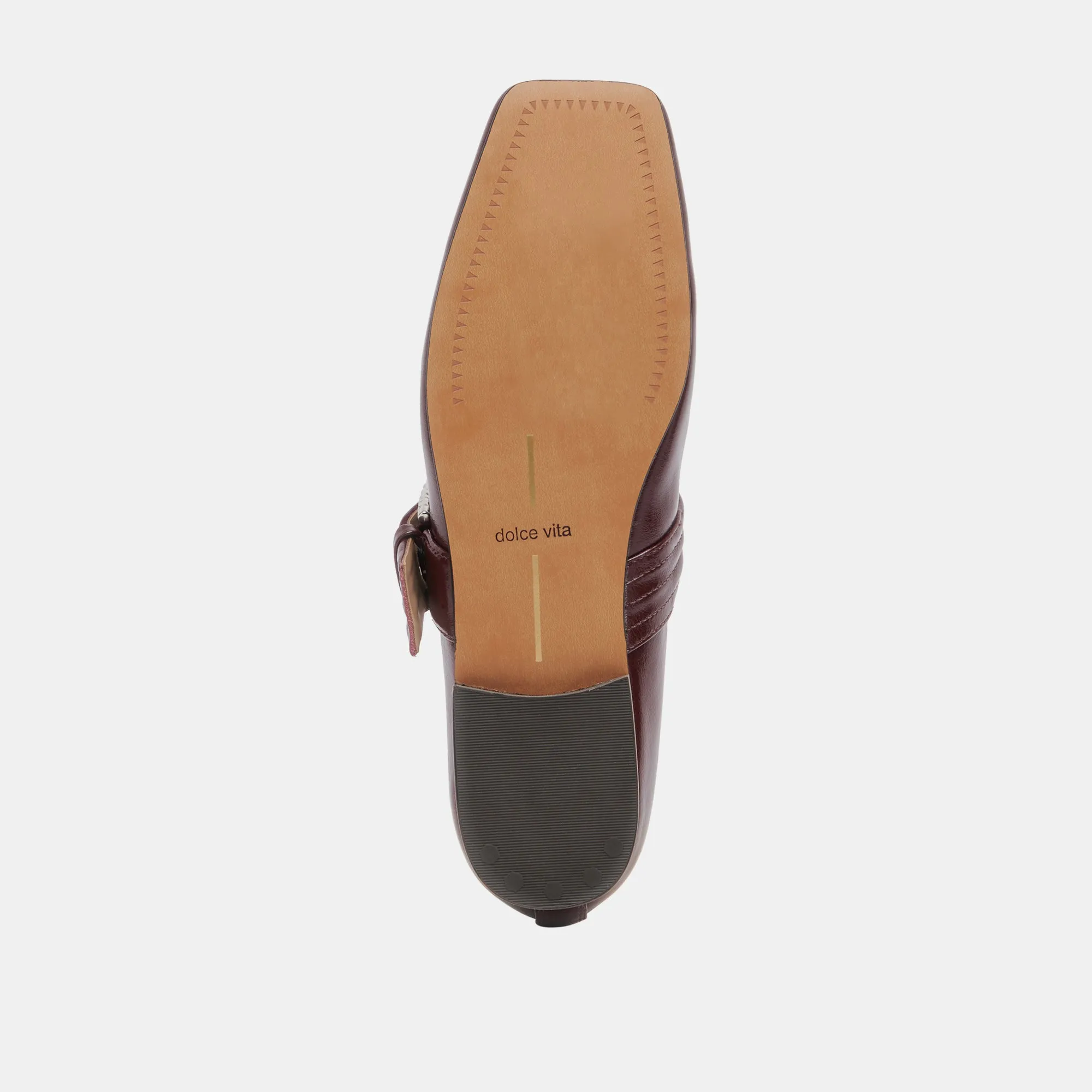 ARORA BALLETTFLATS BURGUNDER ROT KREPP-GLATT LEDER