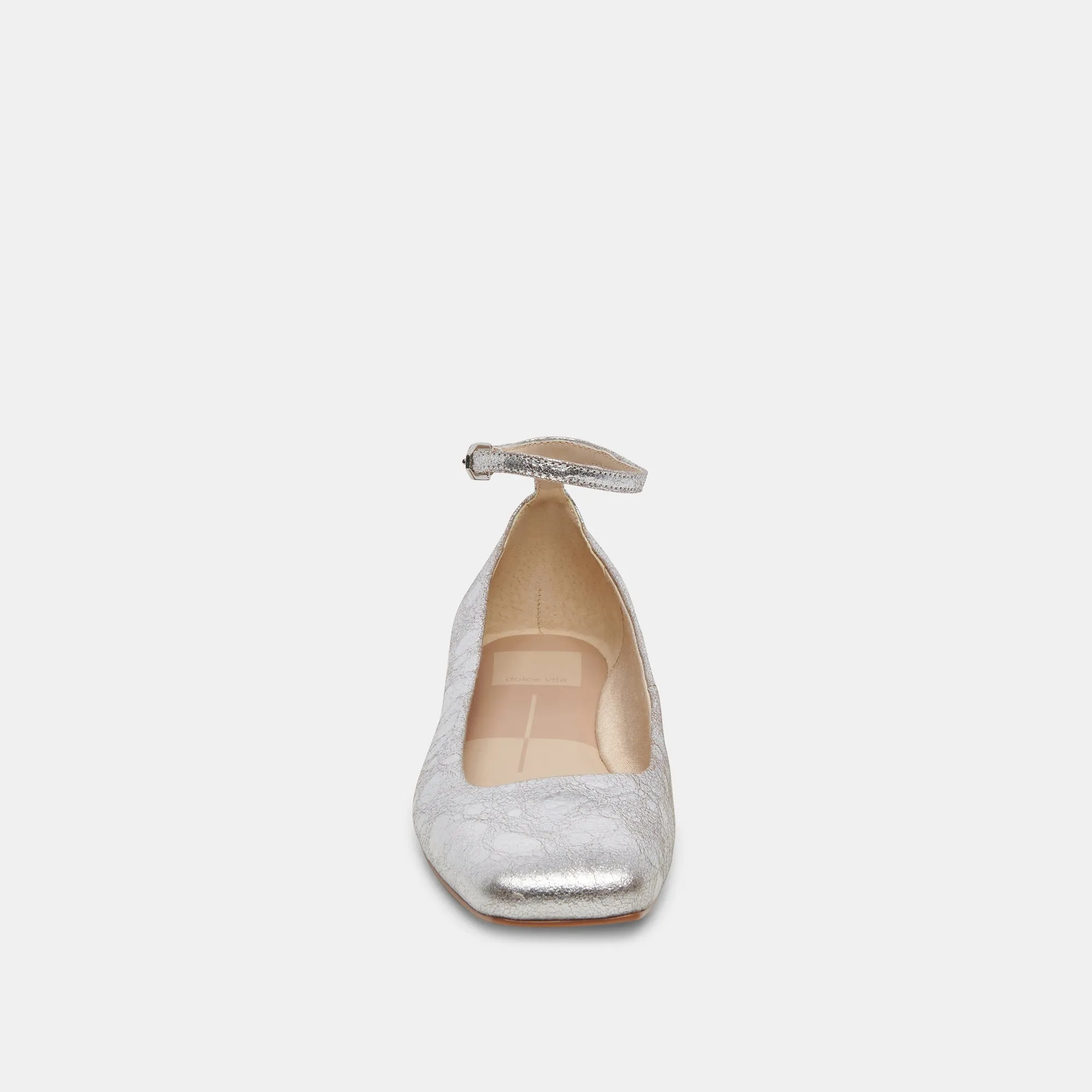 ASHYA BALLET FLATS SILBER ANTIKLEDER