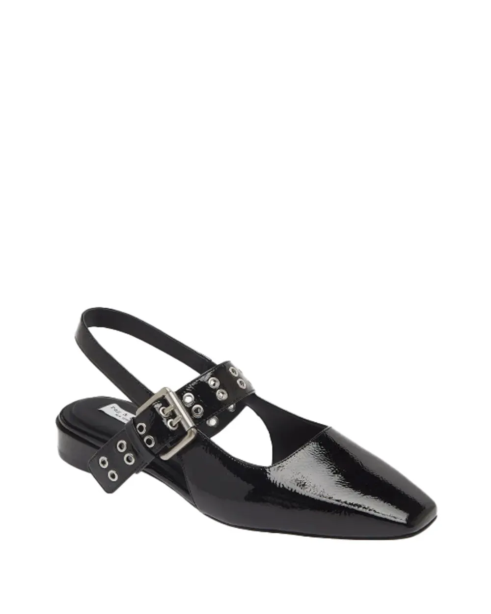 Astra Patent Slingback Flachschuh in Schwarz