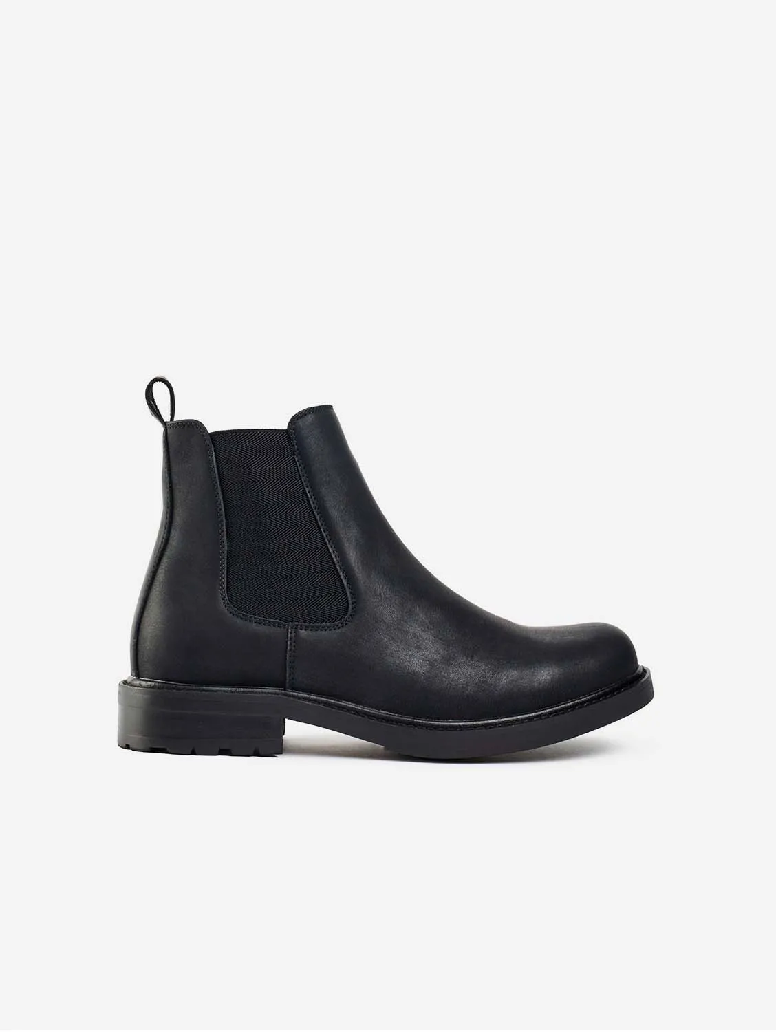 Auber Herren Chelsea-Stiefel aus veganem Leder | Schwarz