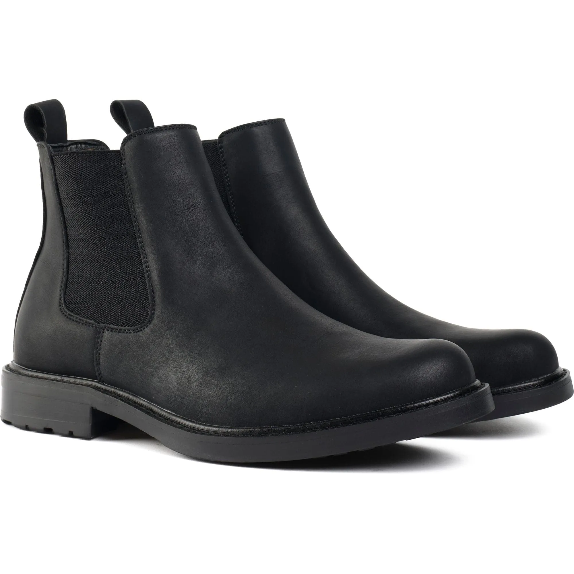 Auber Herren Chelsea-Stiefel aus veganem Leder | Schwarz