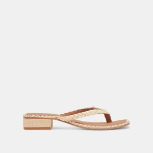 BARTY SANDALEN LT NATUR RAFFIA