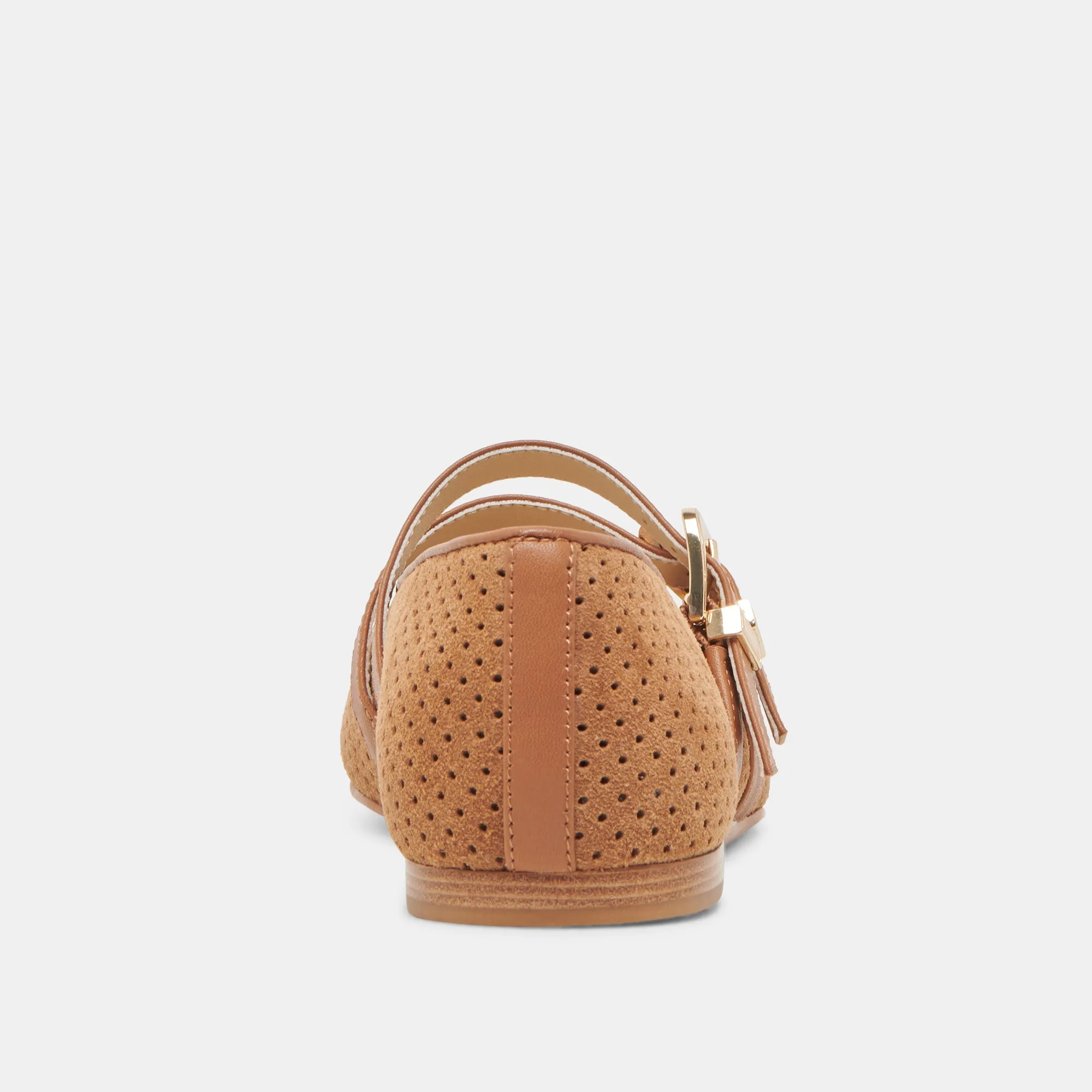 BAYLEE BALLETFLATS PECAN GELOCHTER WILDLEDER