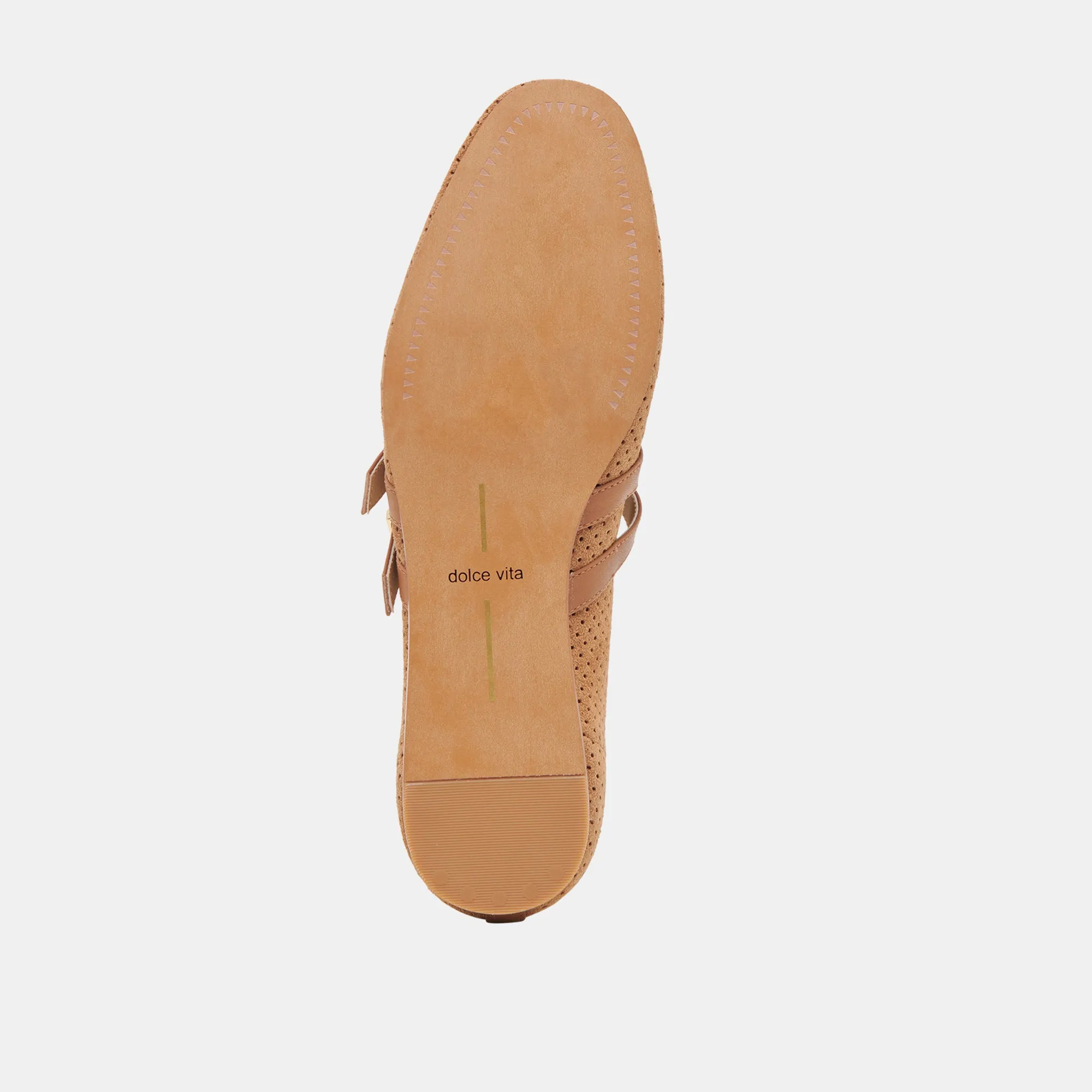 BAYLEE BALLETFLATS PECAN GELOCHTER WILDLEDER