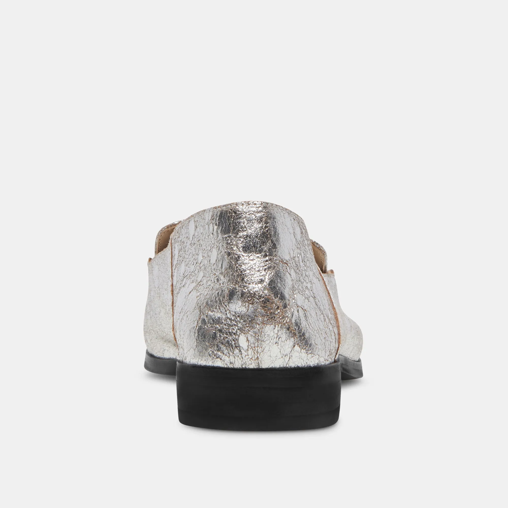 BENY WEITE FLATS SILBER ANTIKE LEDER