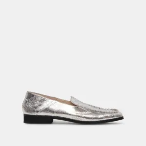 BENY WEITE FLATS SILBER ANTIKE LEDER