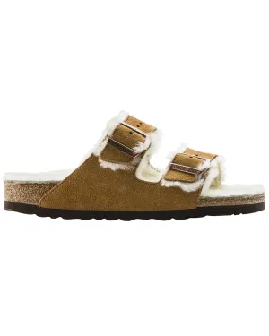 Birkenstock Damen Arizona Shearling Sandale in schmaler Ausführung