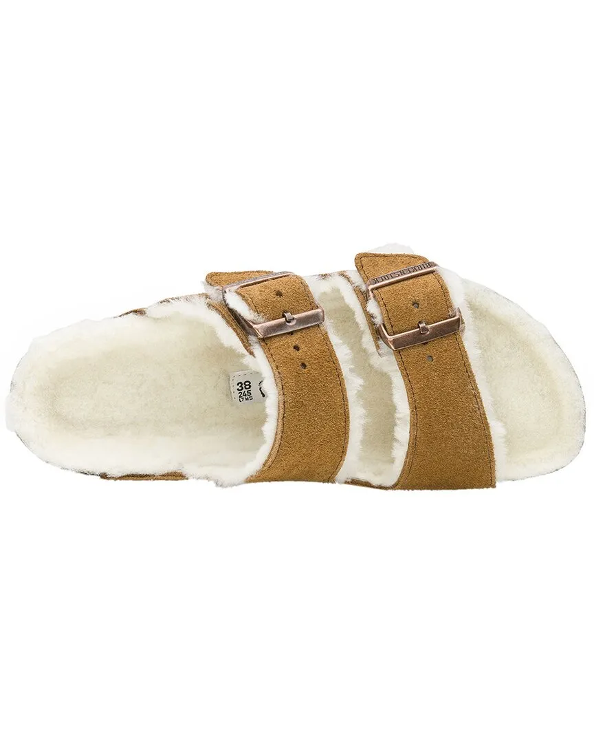 Birkenstock Damen Arizona Shearling Sandale in schmaler Ausführung