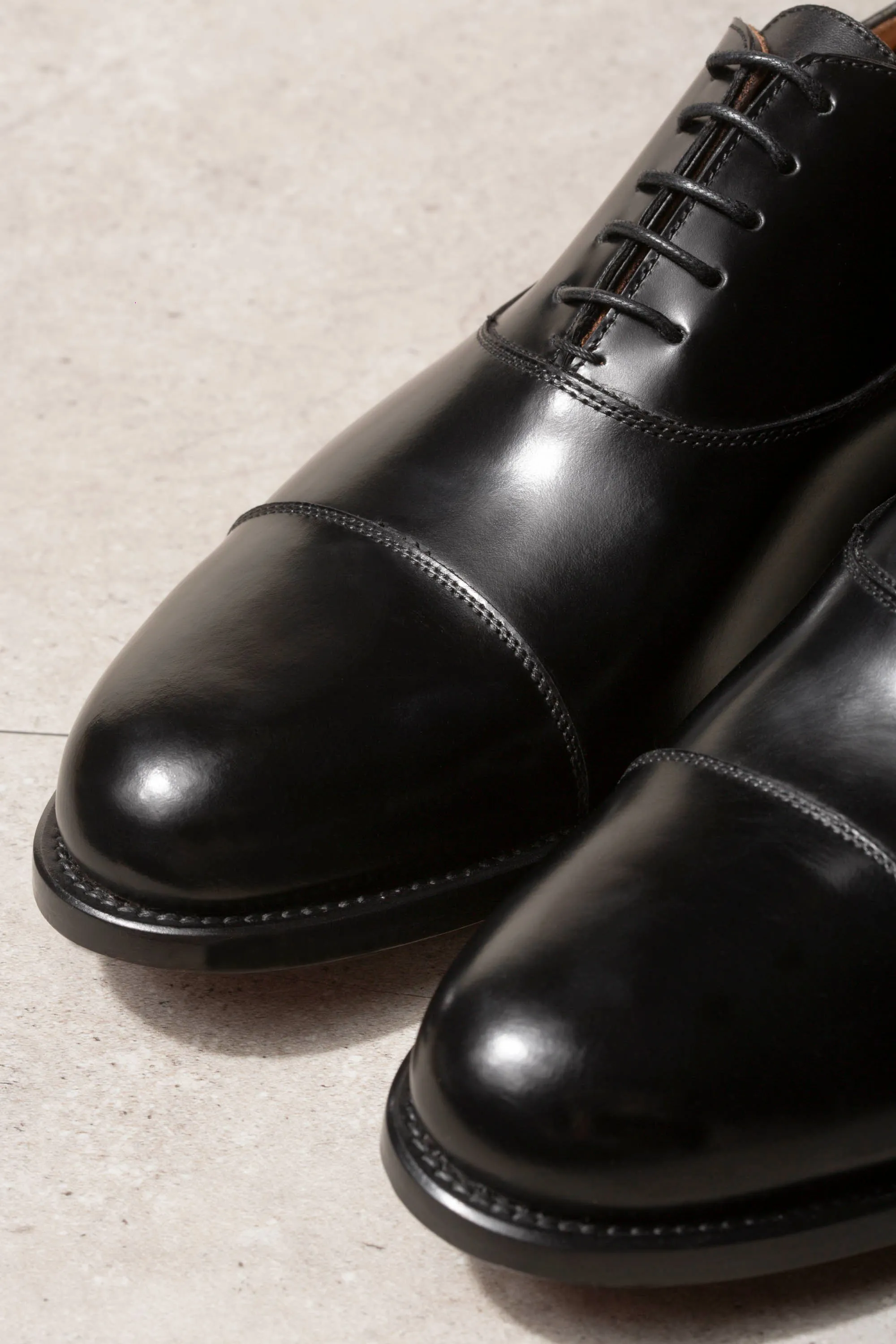 Schwarze Smoking-Oxfords - Hergestellt in Italien
