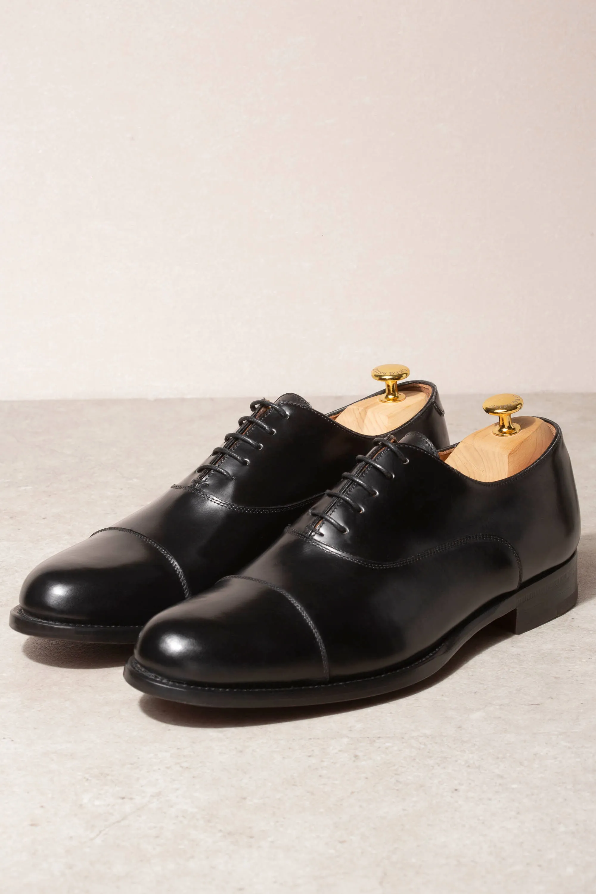 Schwarze Smoking-Oxfords - Hergestellt in Italien