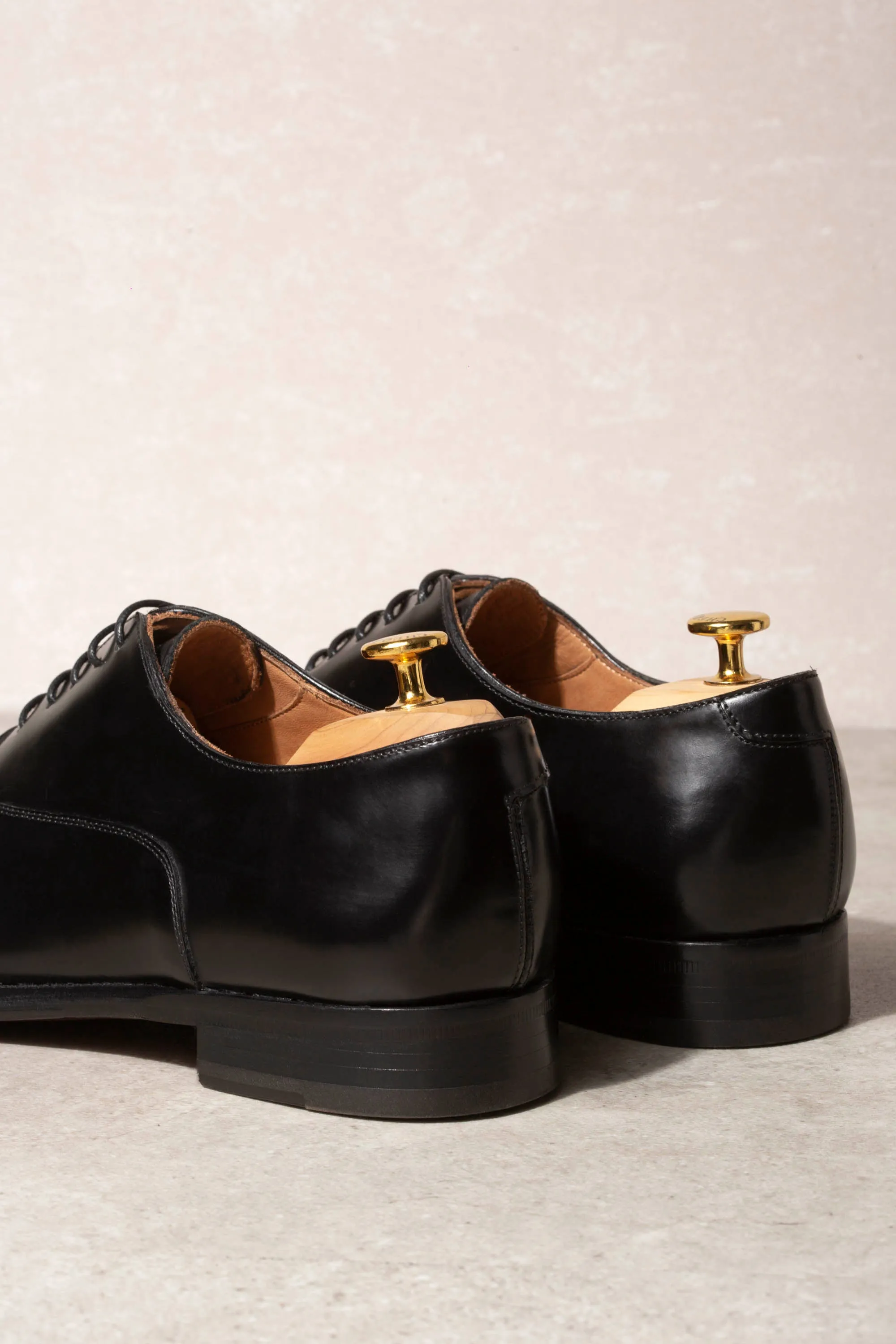 Schwarze Smoking-Oxfords - Hergestellt in Italien