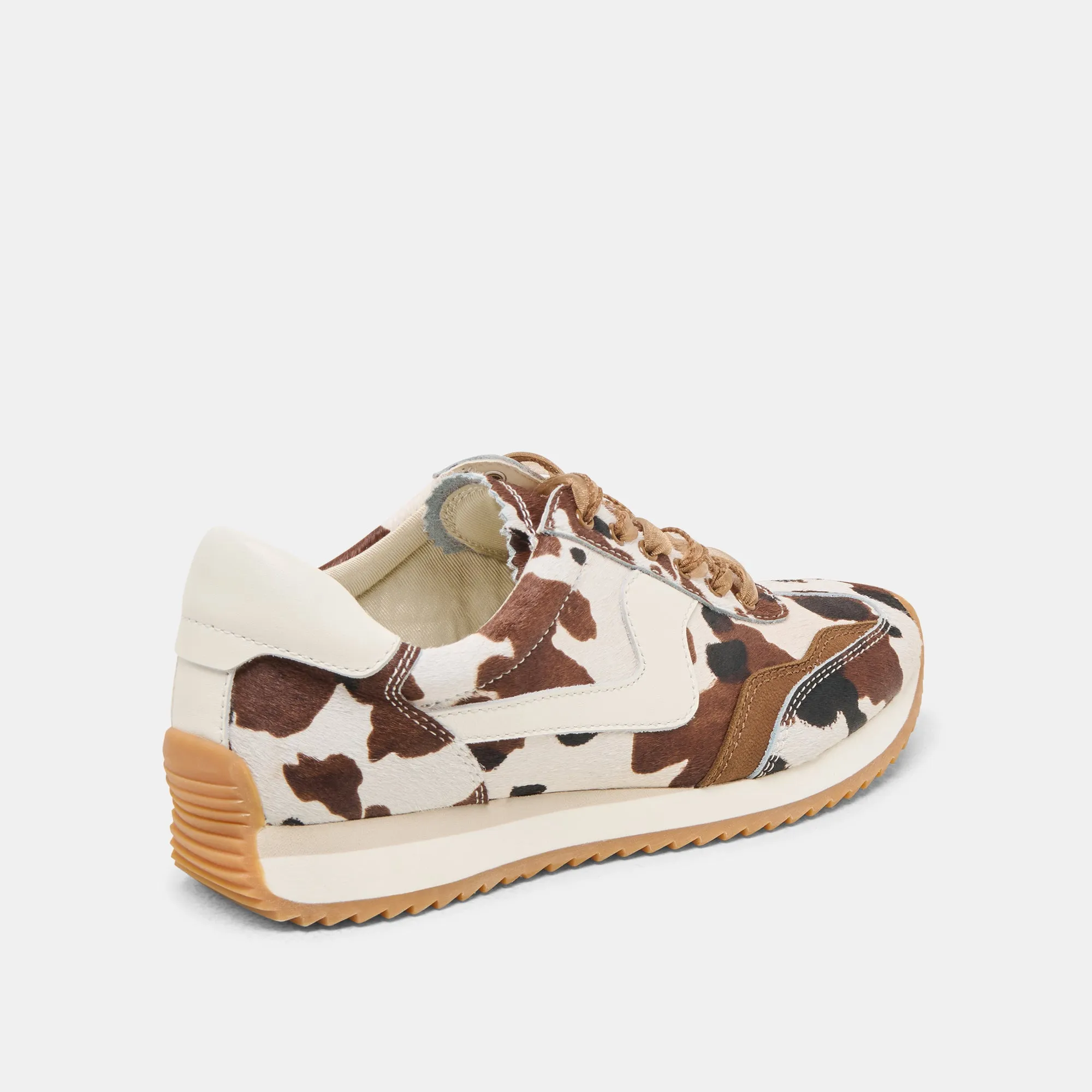 B.NTCD SNEAKERS KAKAO STIER KALBSHAAR