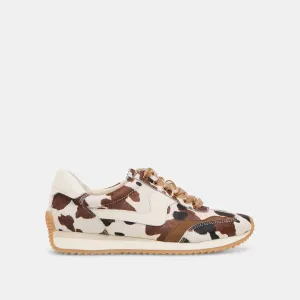 B.NTCD SNEAKERS KAKAO STIER KALBSHAAR