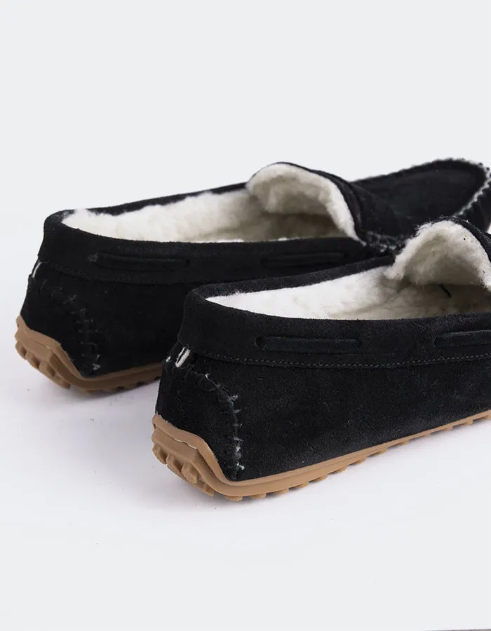 Bobble Wildleder in Schwarz