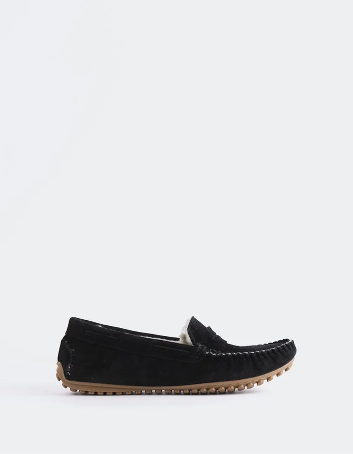 Bobble Wildleder in Schwarz