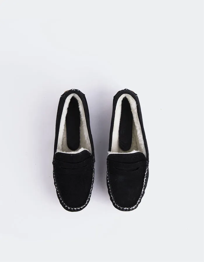 Bobble Wildleder in Schwarz