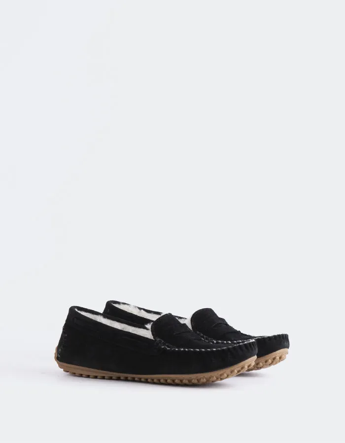 Bobble Wildleder in Schwarz