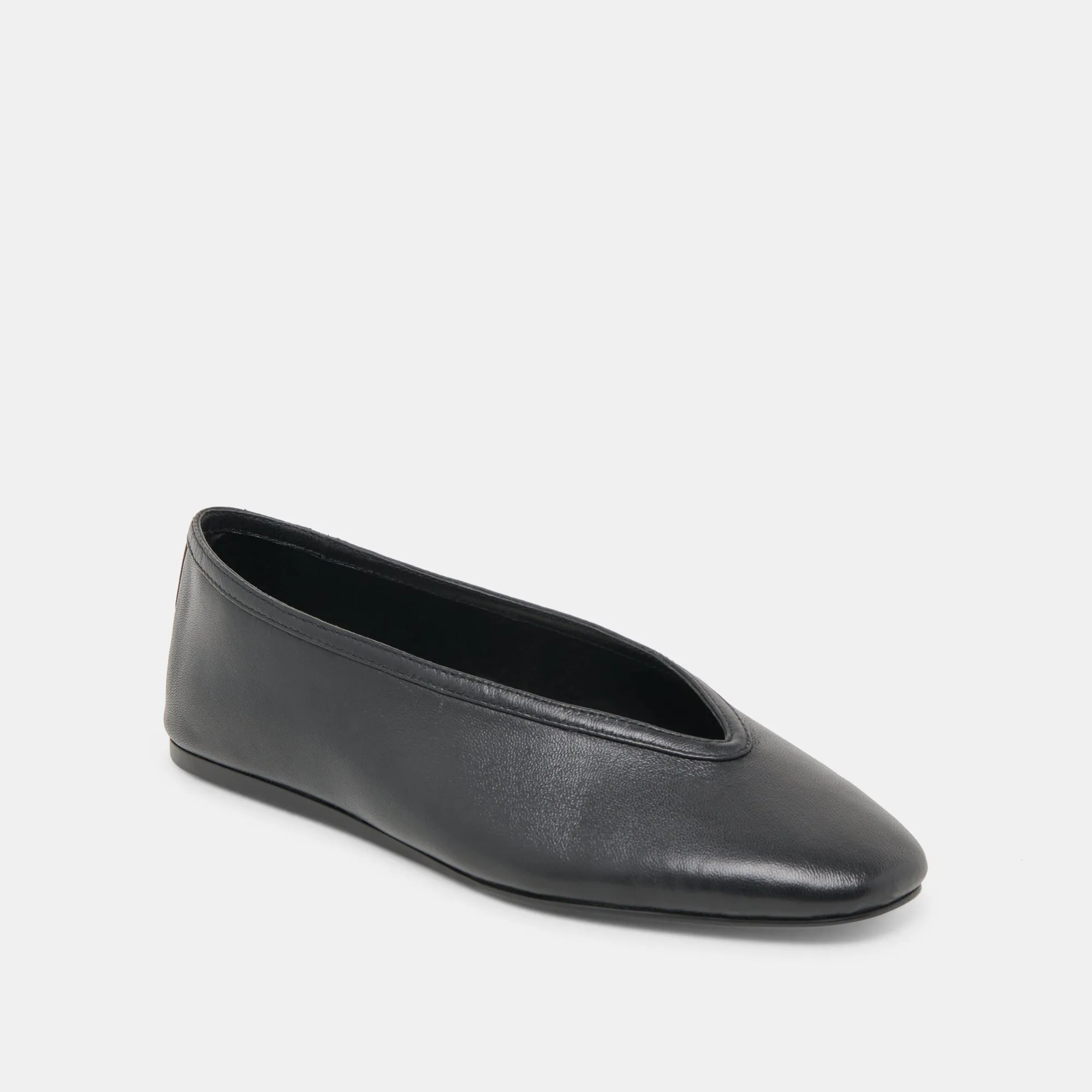 BRAIDY BALLETFLATS AUS SCHWARZEM LEDER