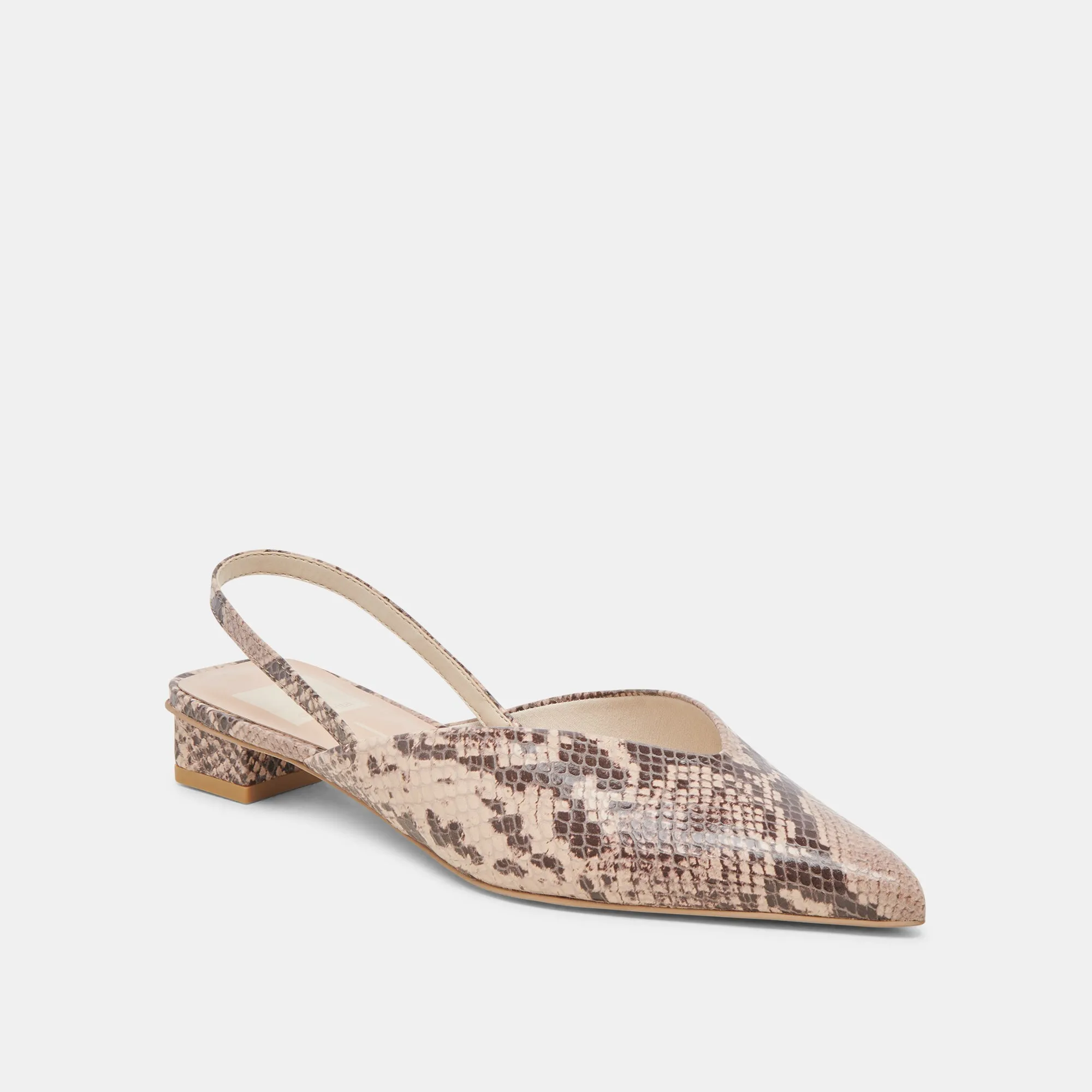 BYANCA FLATS SAND GEPRÄGTES LEDER
