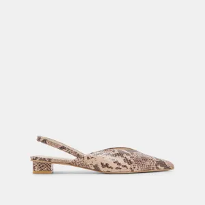 BYANCA FLATS SAND GEPRÄGTES LEDER