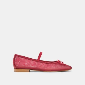 CADEL BALLET FLATS KARMESINROTES NETZ